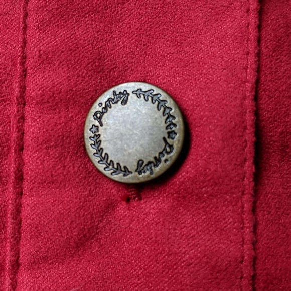 🍇4/$20 Red button down A line high waist skirt - Picture 4 of 6